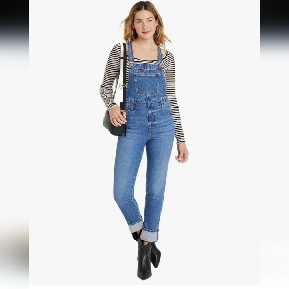3/$25! Universal Standard Women's 00/24 Blue Denim Overalls Jeans